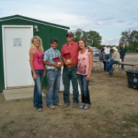  Caption: Casey Beck and Jordan Steele receiving the King Buckles from Erin King